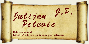 Julijan Pelević vizit kartica